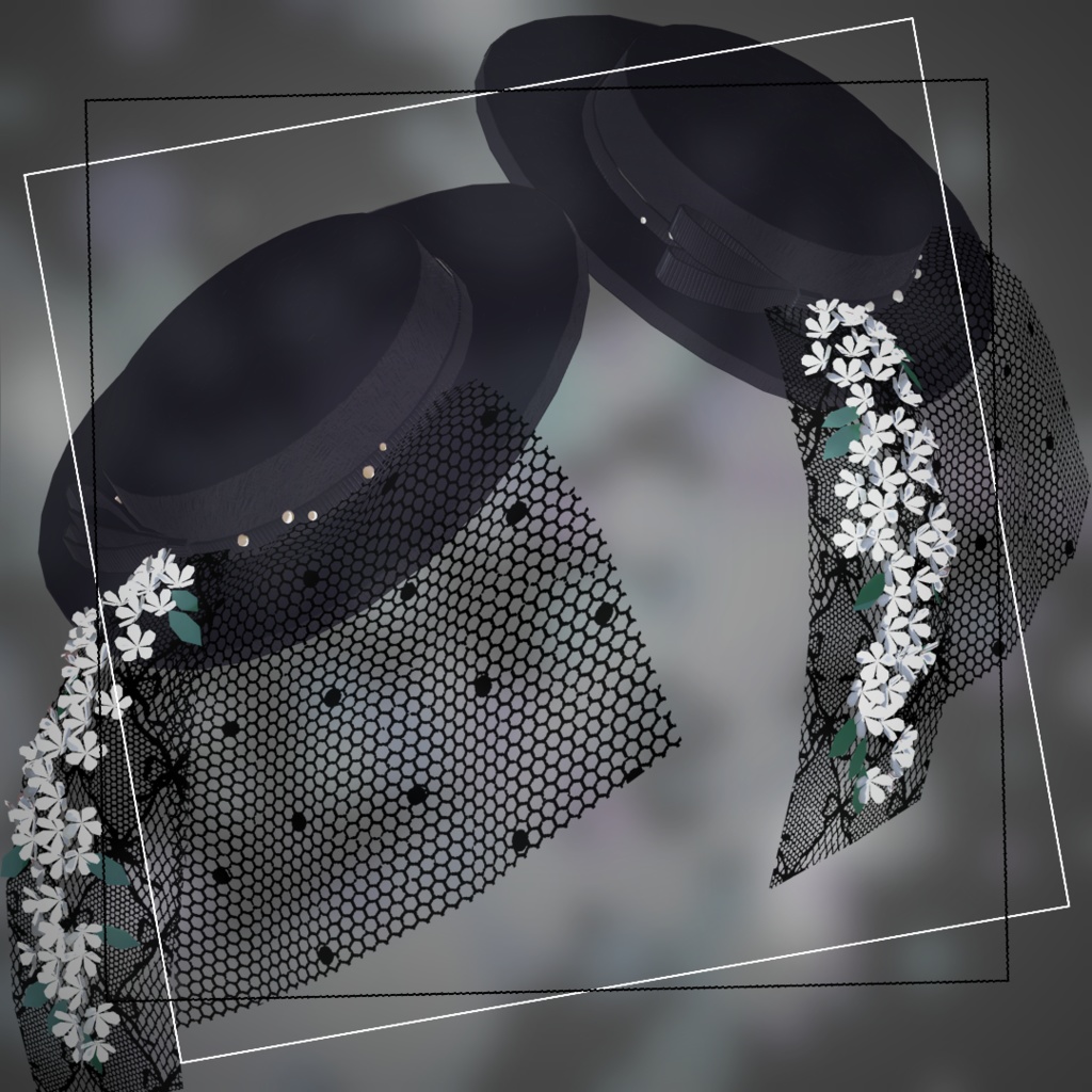 【無料あり】戴く花束-雪柳【VRChat用アクセサリー】