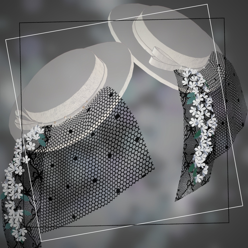 【無料あり】戴く花束-雪柳【VRChat用アクセサリー】