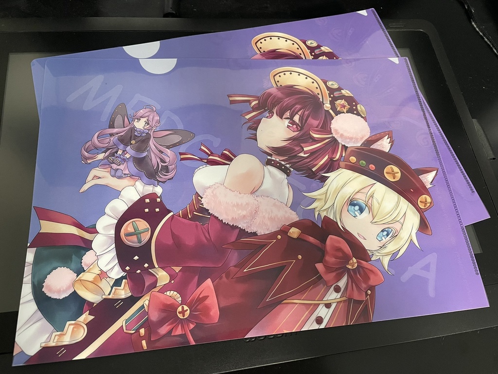 闇ユニットクリアファイル・ポストカード3種