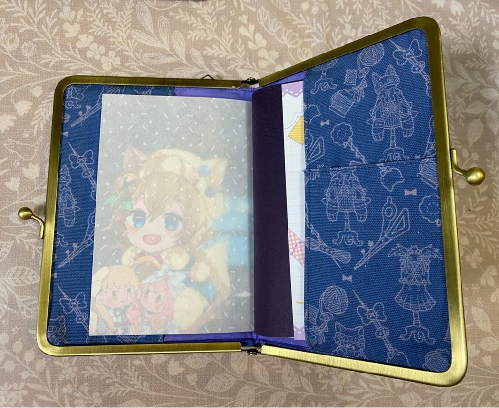 ロロくんモチーフ がま口ブックカバー