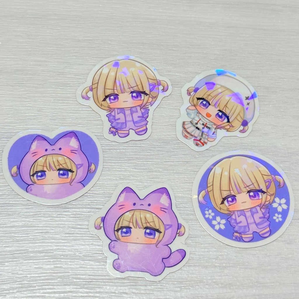 【非公式】ホロクル9th火威青くん、轟はじめちゃんキラキラステッカーセット 【全2種類】