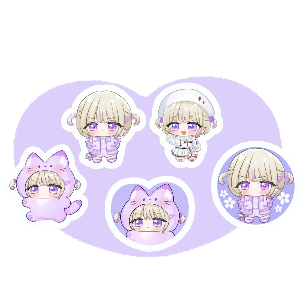 【非公式】ホロクル9th火威青くん、轟はじめちゃんキラキラステッカーセット 【全2種類】