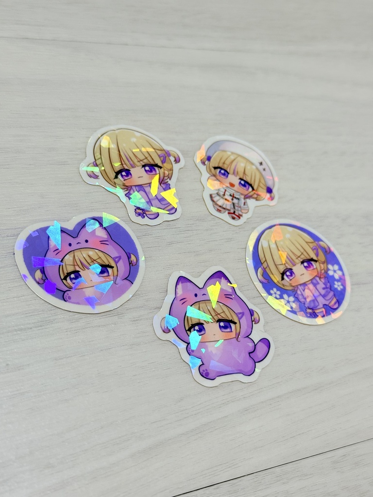 【非公式】ホロクル9th火威青くん、轟はじめちゃんキラキラステッカーセット 【全2種類】