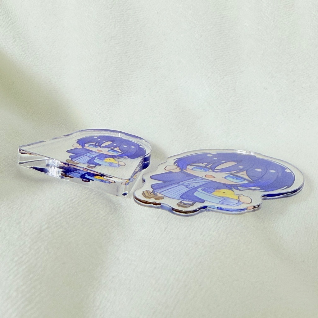 【非公式】温泉旅行風青くん自立ミニアクスタ、アクリルシール【全2種類】