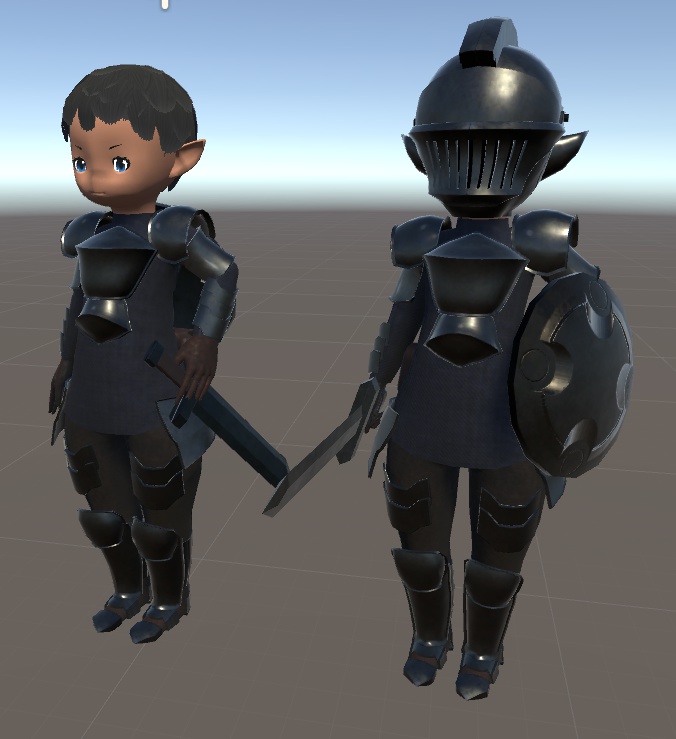 【VRChatアバター向け】小さな騎士