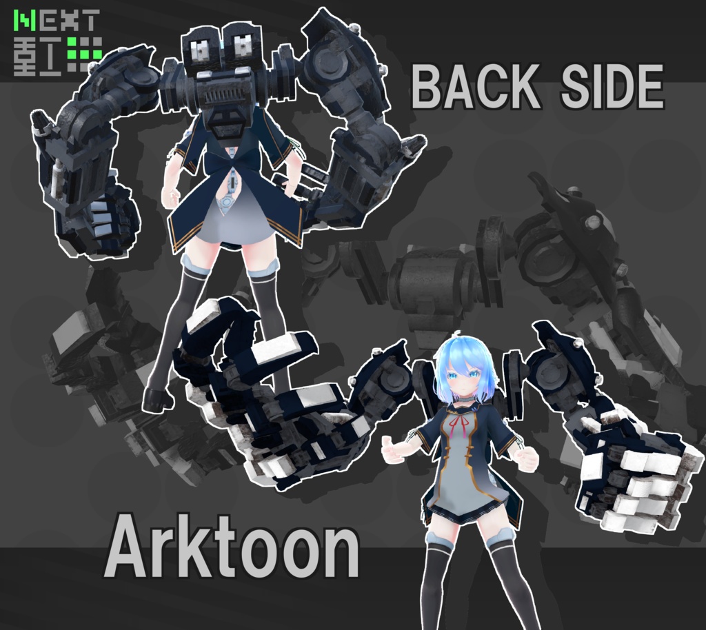 【自動設定機能付】【VRChat向け】汎用サブアーム"RUGGED FIST"