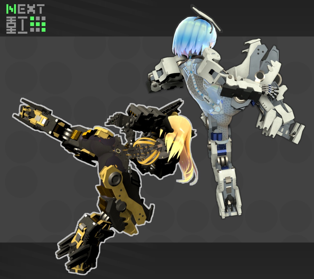 【VRChat向けオリジナルメカモデル】N04 - キャバリエール