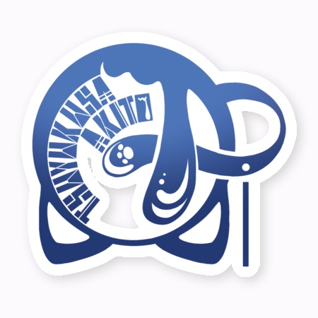 【露草晶叶登録者500人記念グッズ】露草晶叶のロゴステッカー