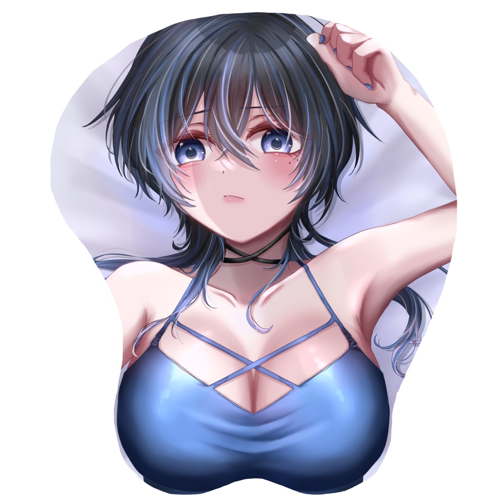 【露草晶叶登録者500人記念グッズ】18個限定！ふわふわ立体シリコンマウスパッド