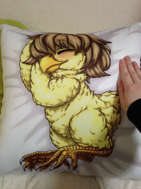 ひよこ娘クッションカバー