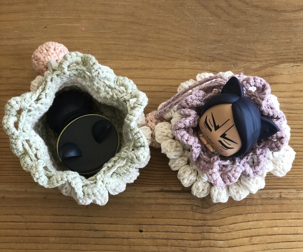 カップケーキ型巾着・おひるねこサイズ