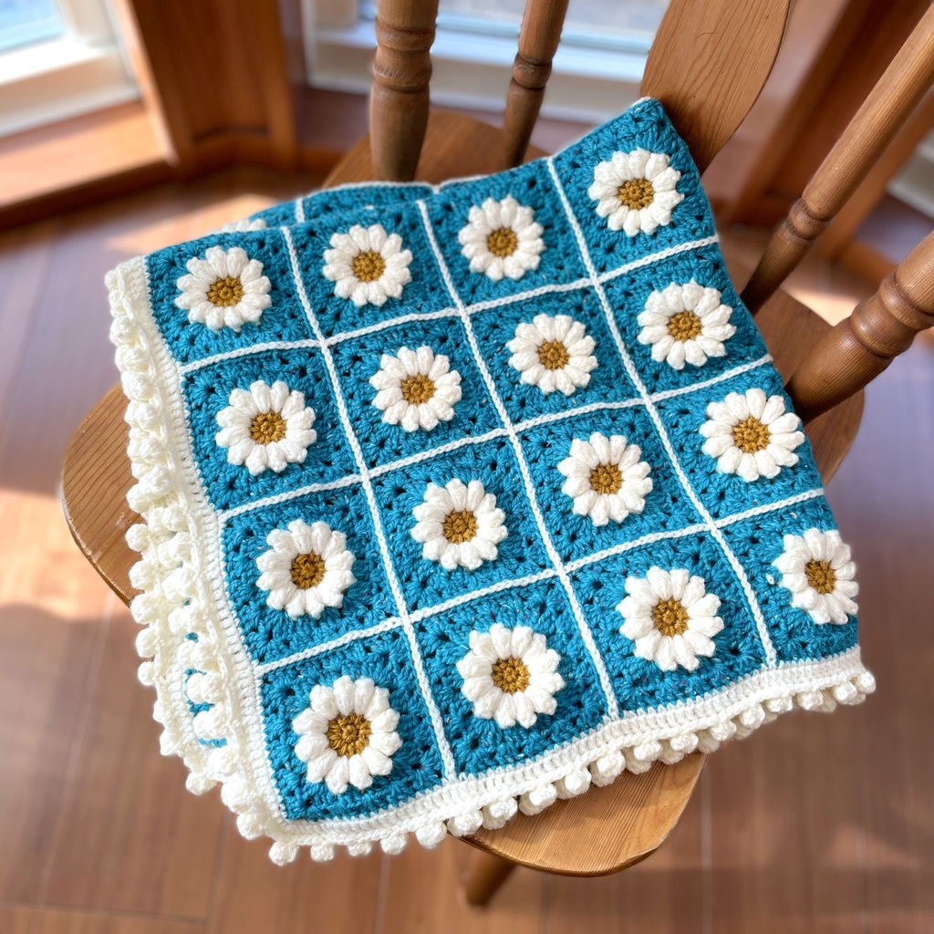 マーガレットの空色ブランケット