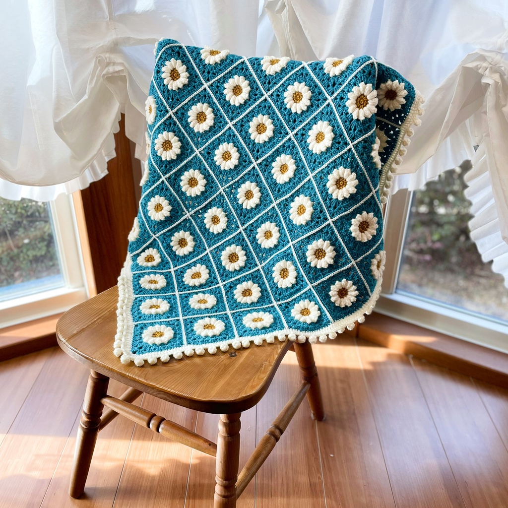 マーガレットの空色ブランケット