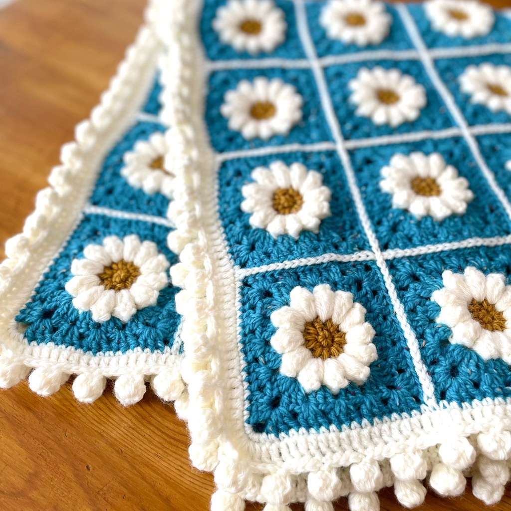 マーガレットの空色ブランケット