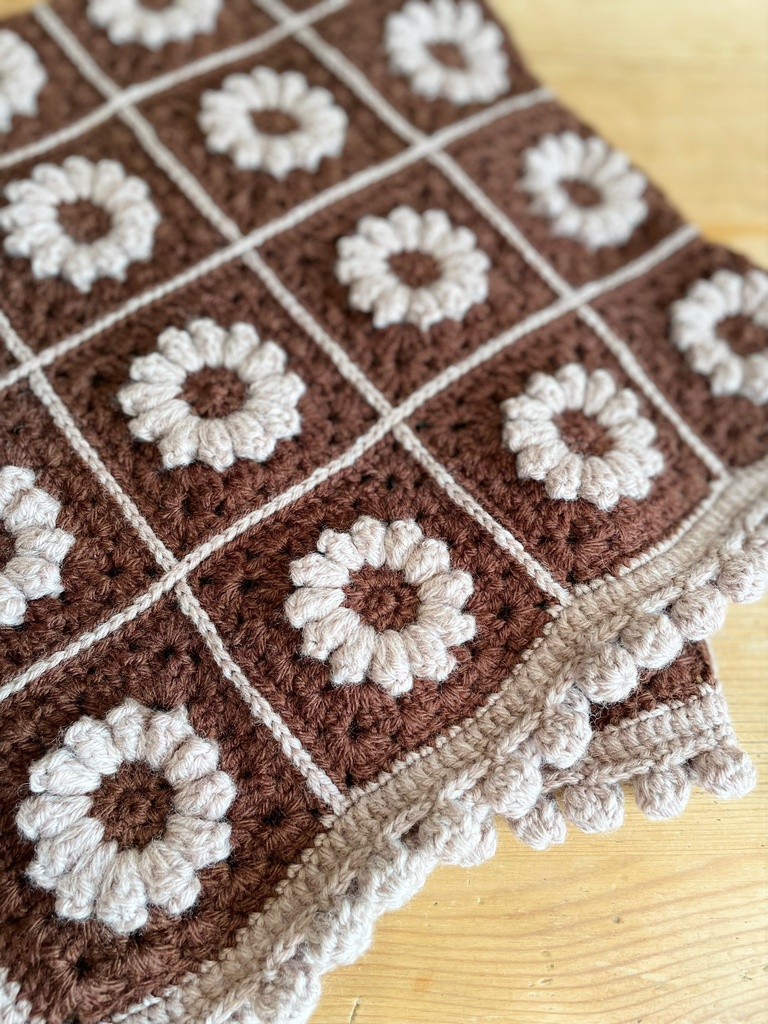 マーガレットのチョコレート色ブランケット