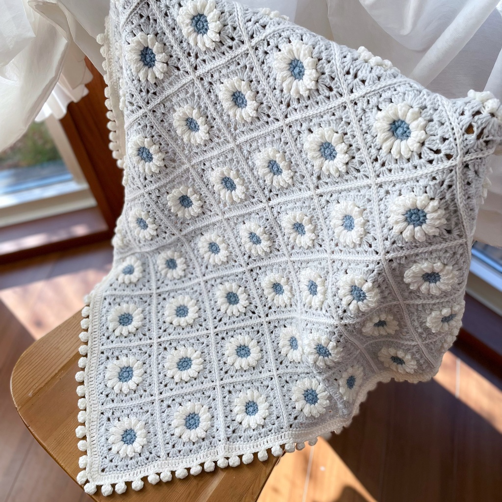 マーガレットの雪色ブランケット