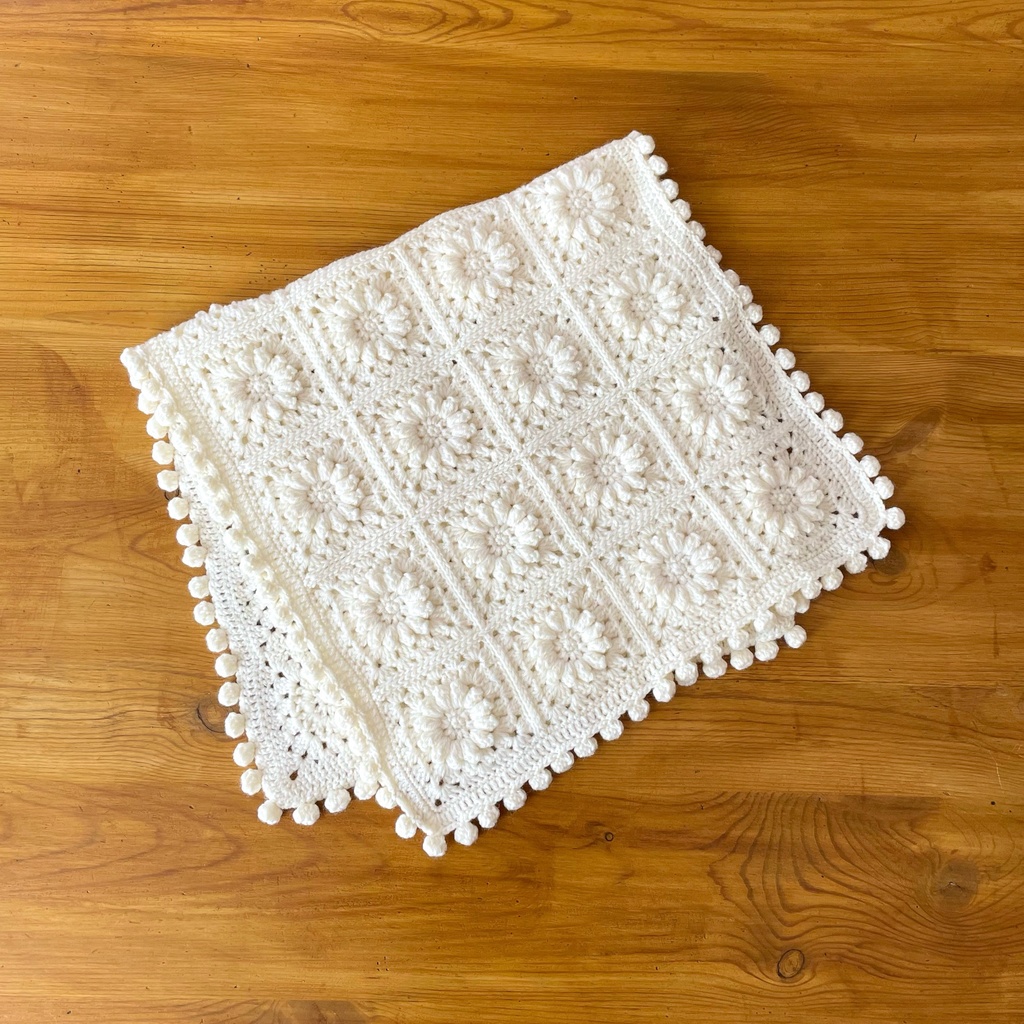 マーガレットのまっしろなハーフブランケット