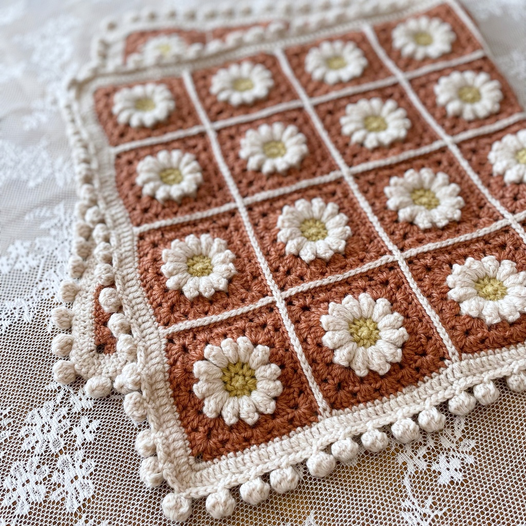 レトロ喫茶シリーズ*くすみカラーのホットケーキ・ハーフブランケット