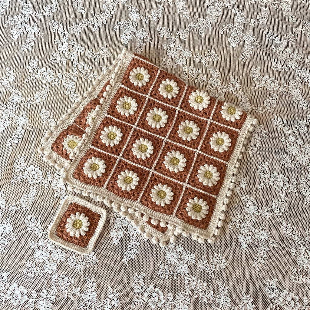 レトロ喫茶シリーズ*くすみカラーのホットケーキ・ハーフブランケット