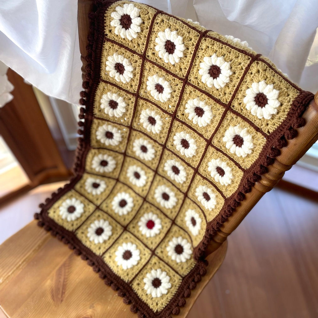 レトロ喫茶シリーズ*こっくり色のかためプリン・ハーフブランケット