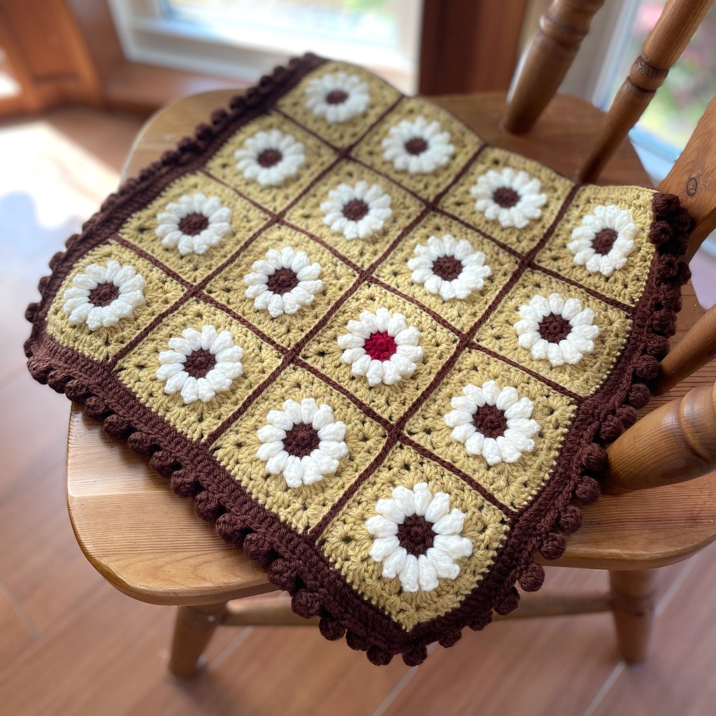 レトロ喫茶シリーズ*こっくり色のかためプリン・ハーフブランケット