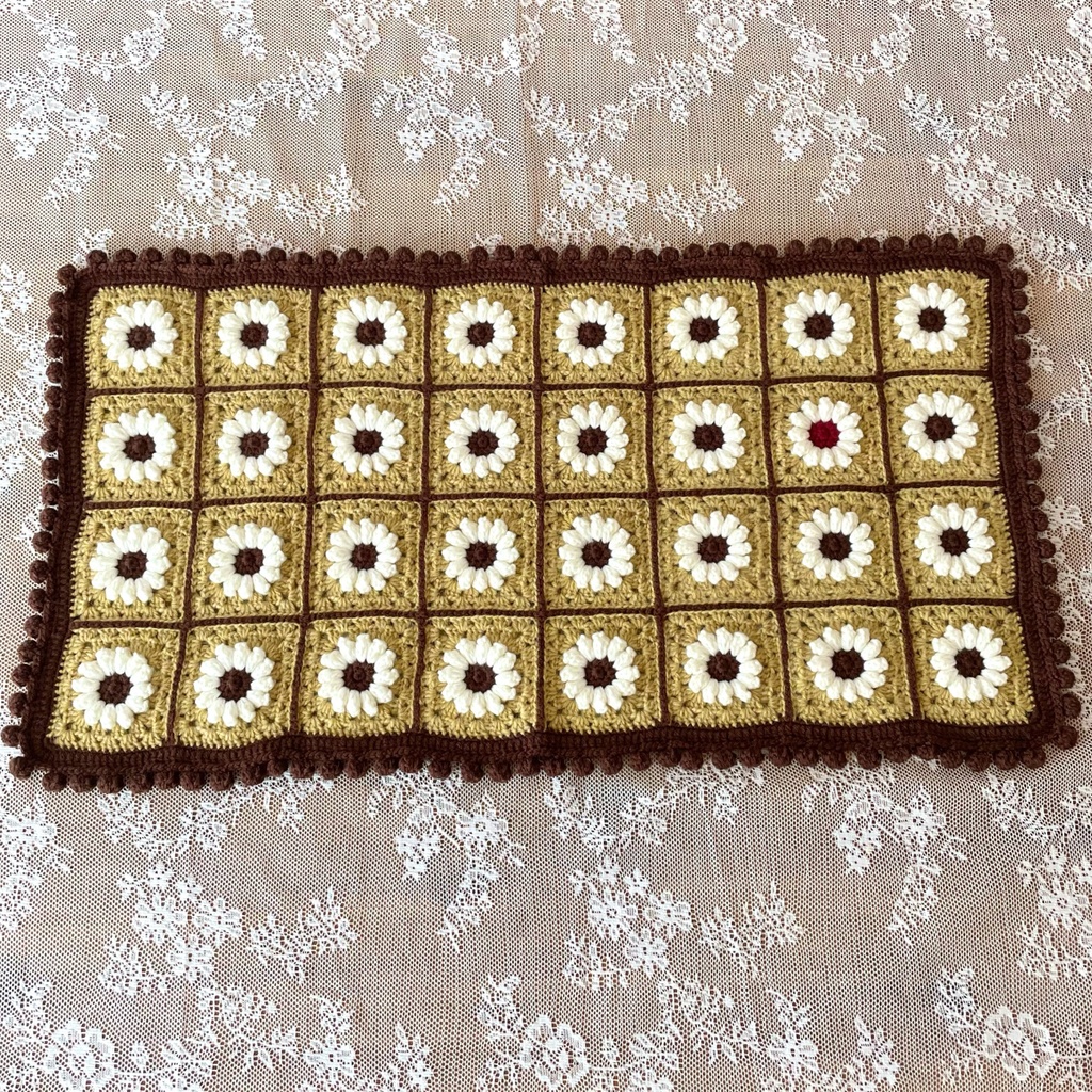 レトロ喫茶シリーズ*こっくり色のかためプリン・ハーフブランケット