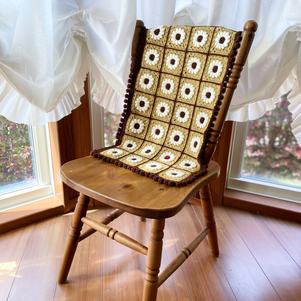 レトロ喫茶シリーズ*こっくり色のかためプリン・ハーフブランケット