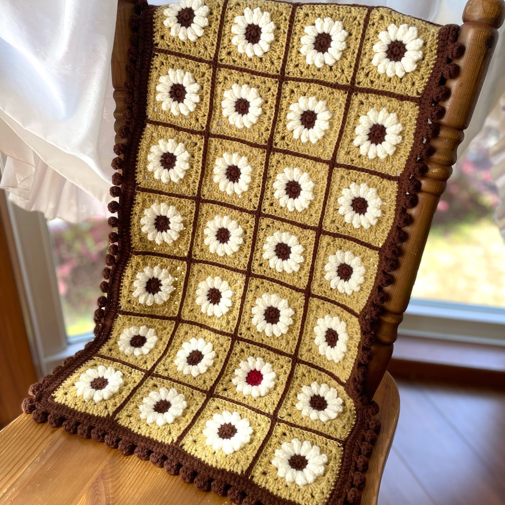 レトロ喫茶シリーズ*こっくり色のかためプリン・ハーフブランケット