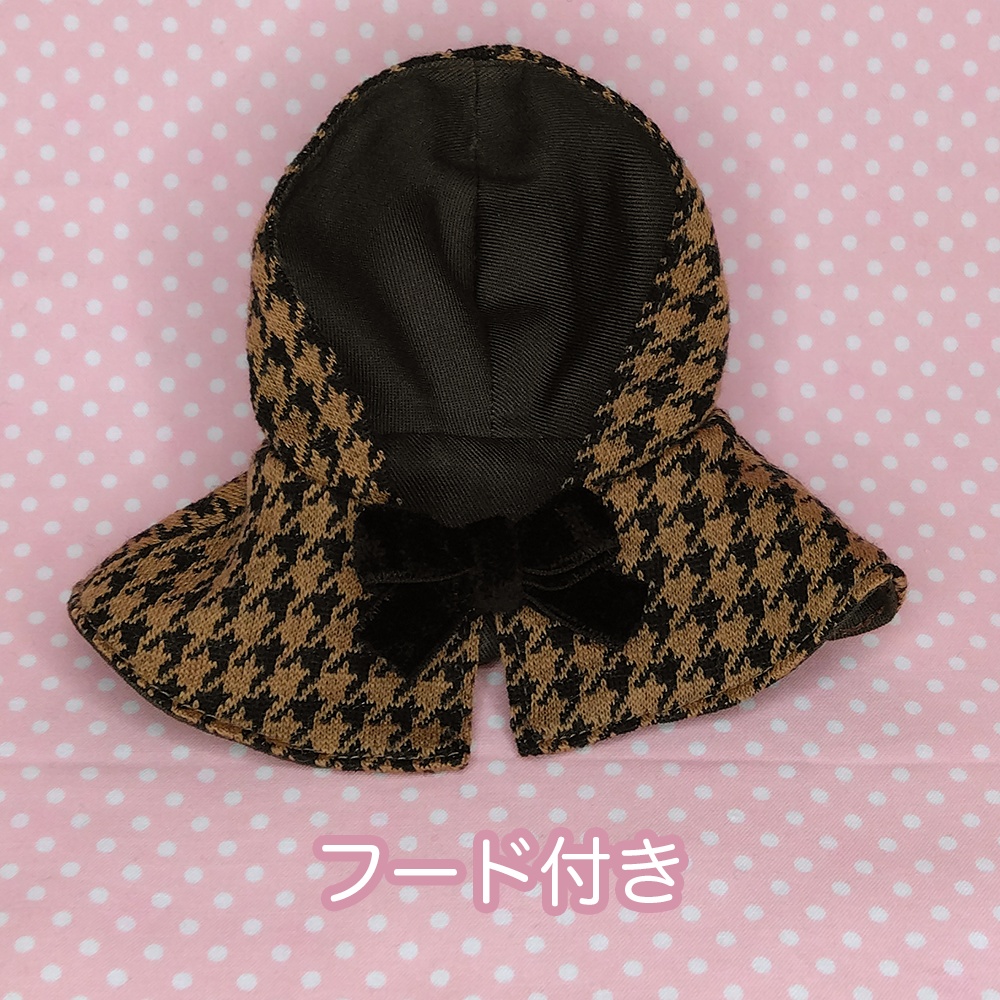 千鳥格子のケープ