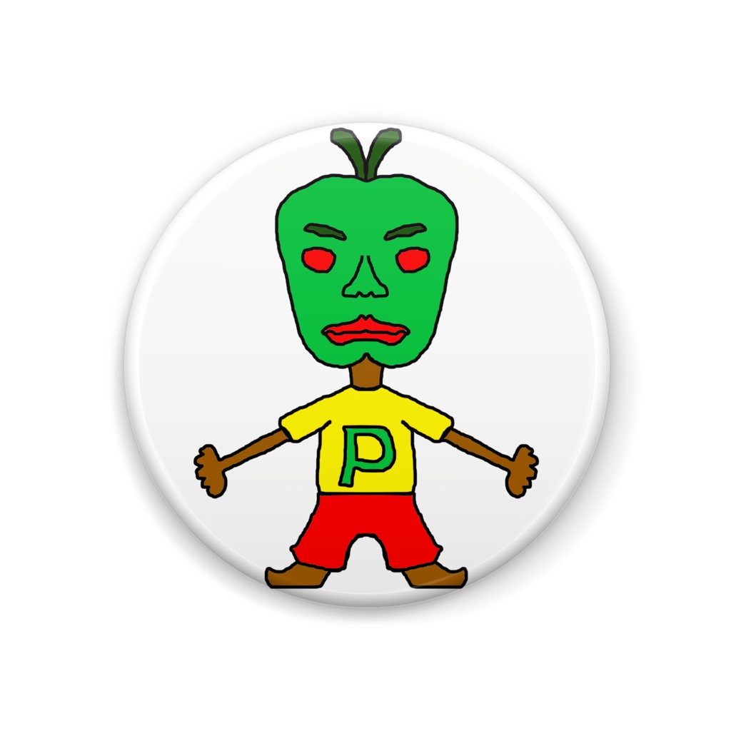 ぴーまん君の缶バッジ