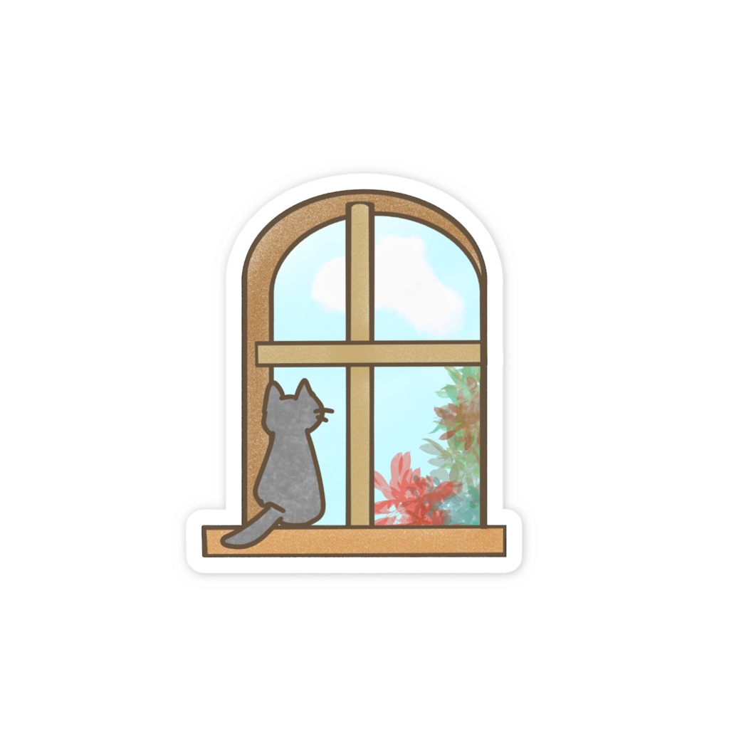 窓猫ステッカー