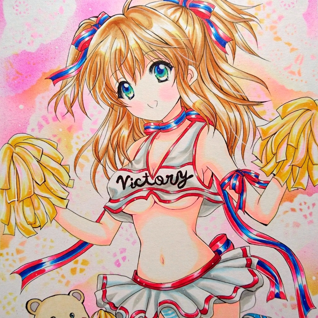 チアガール 手描きイラスト 奈月イラスト Booth