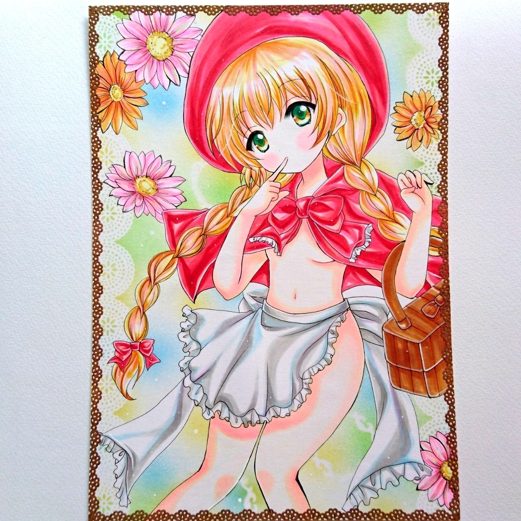 赤ずきん 手描きイラスト 奈月イラスト Booth