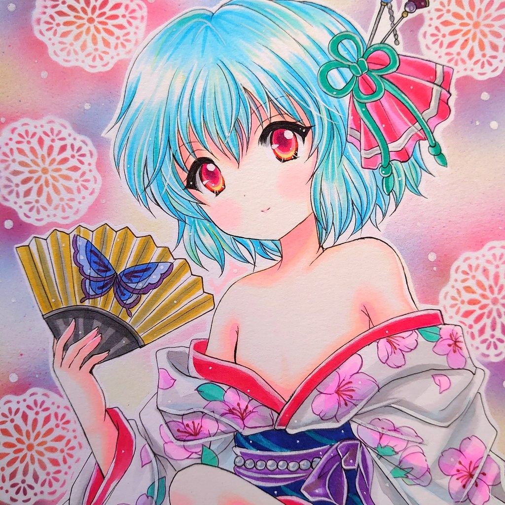 東方　手描きイラスト