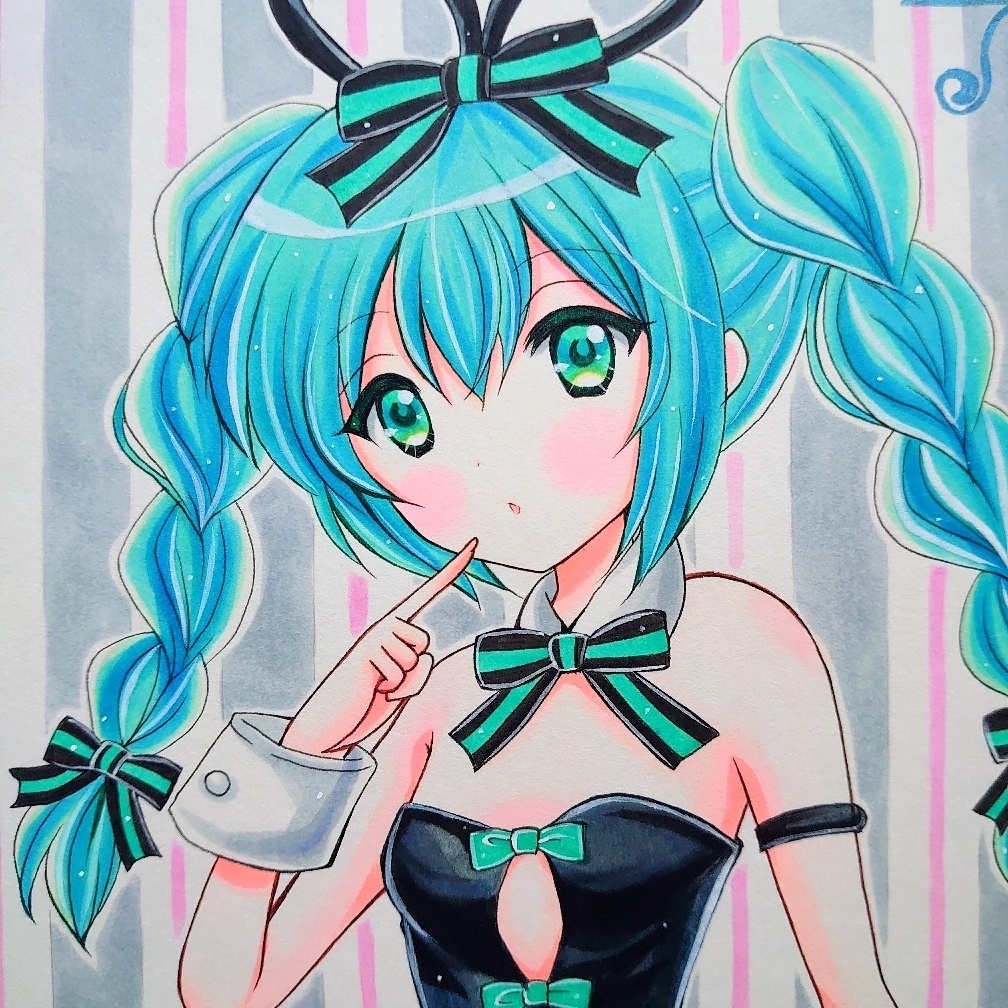 バニーミク　手描きイラスト
