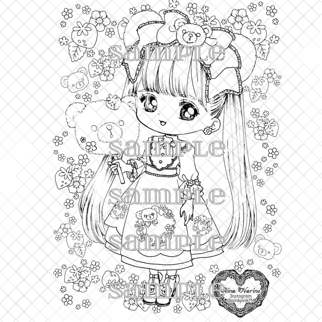 ♡ダウンロードぬりえ♡part1&2♡19枚入り♡