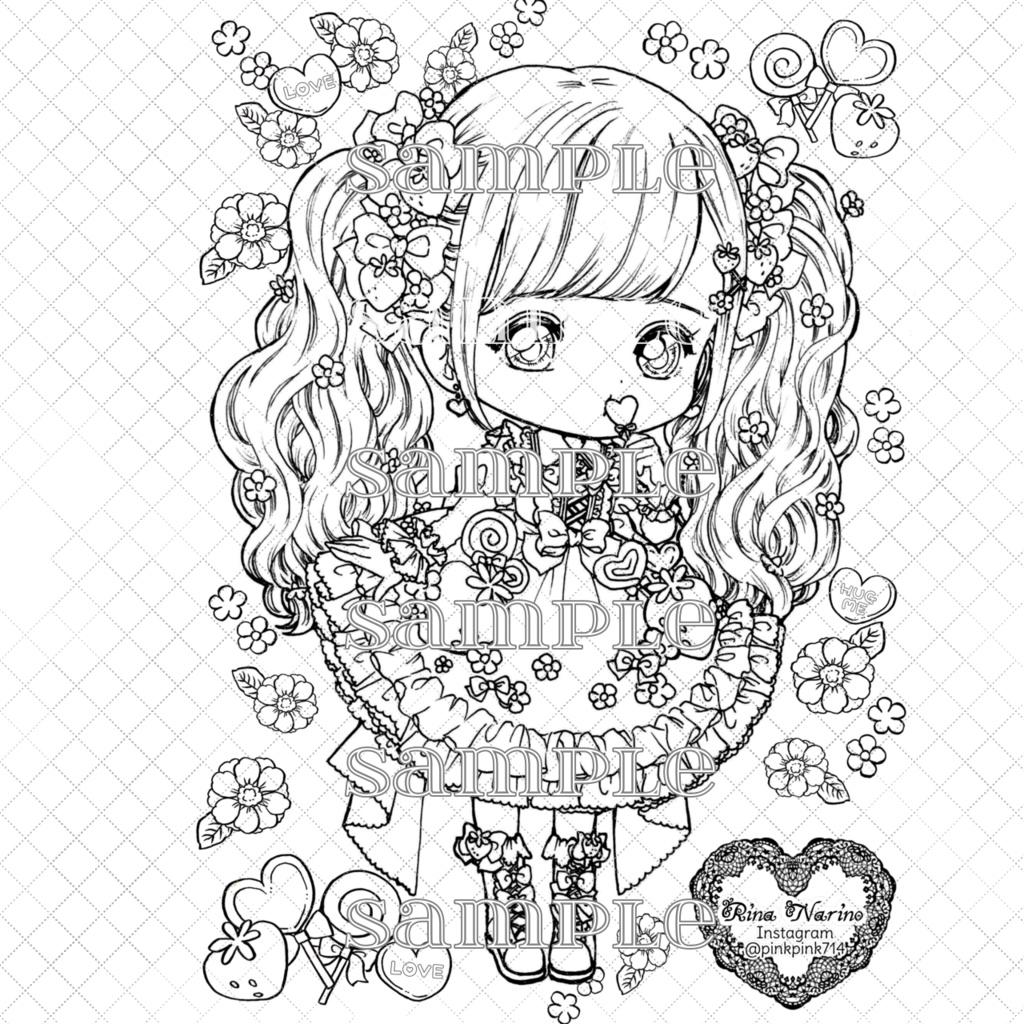 ♡ダウンロードぬりえ♡part1&2♡19枚入り♡