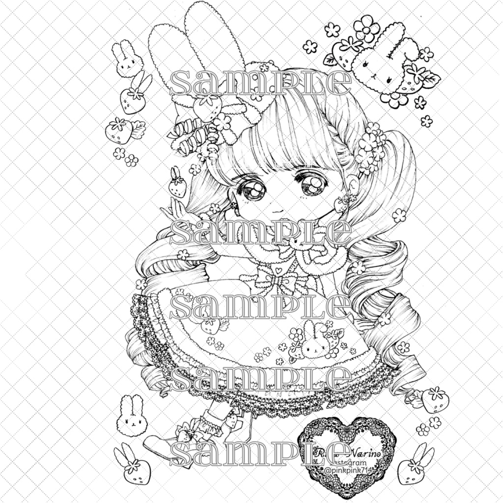 ♡ダウンロードぬりえ♡part1&2♡19枚入り♡