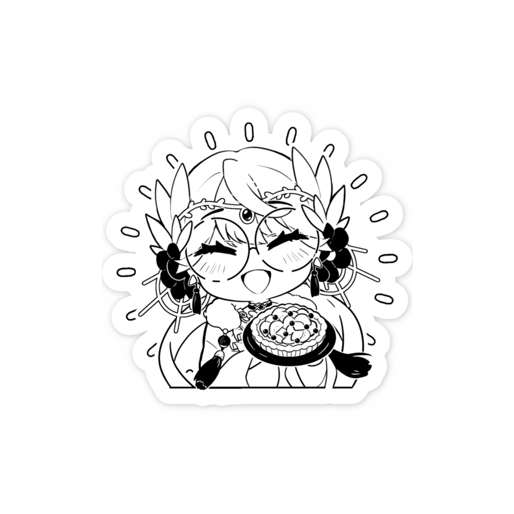 2025誕生日記念 モノクロスマホステッカー