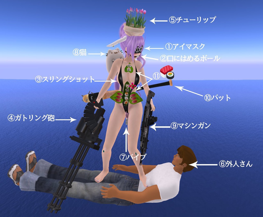 フォロワーさんから言われたものを付け足したねもね アクリルスタンド