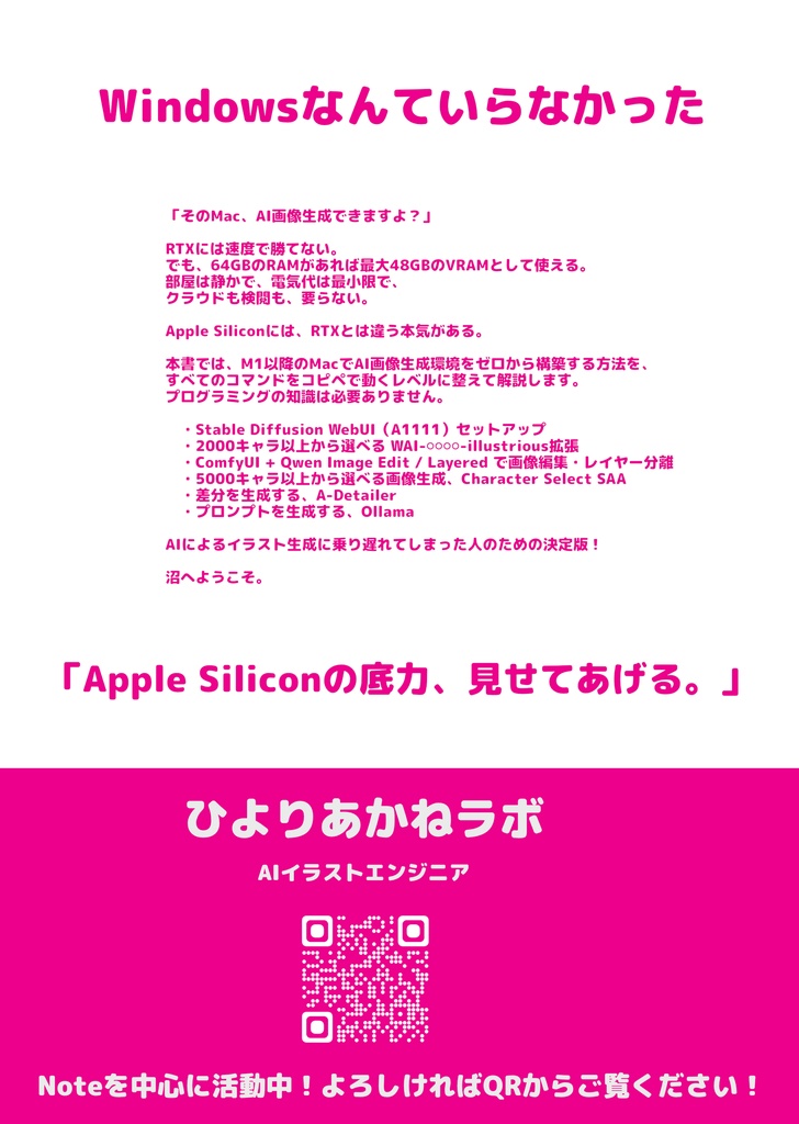 マカーのためのAI画像生成大全 〜Windowsなんていらなかった〜