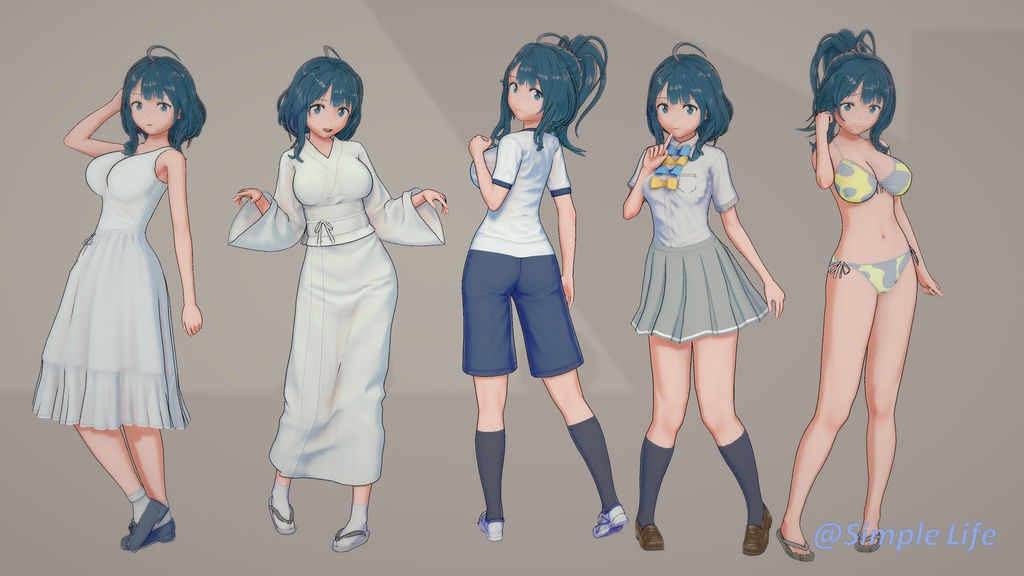【コイカツ / Koikatsu】Character Card キャラクターカード---八奈見 杏菜 (Yanami Anna)