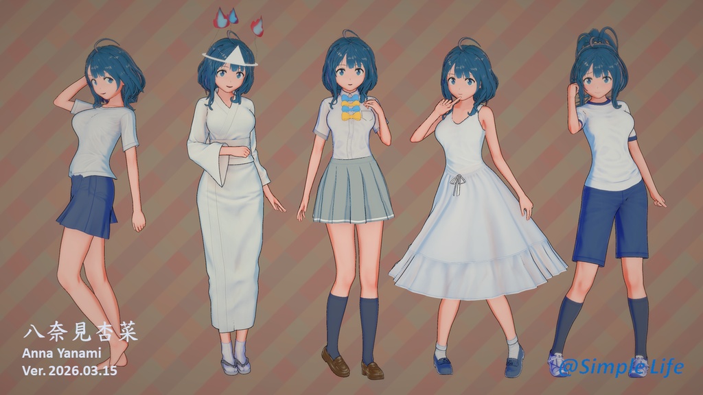 【Updated 2026.03.15 / 更新版】【コイカツ / Koikatsu】Character Card キャラクターカード---八奈見 杏菜 (Yanami Anna)