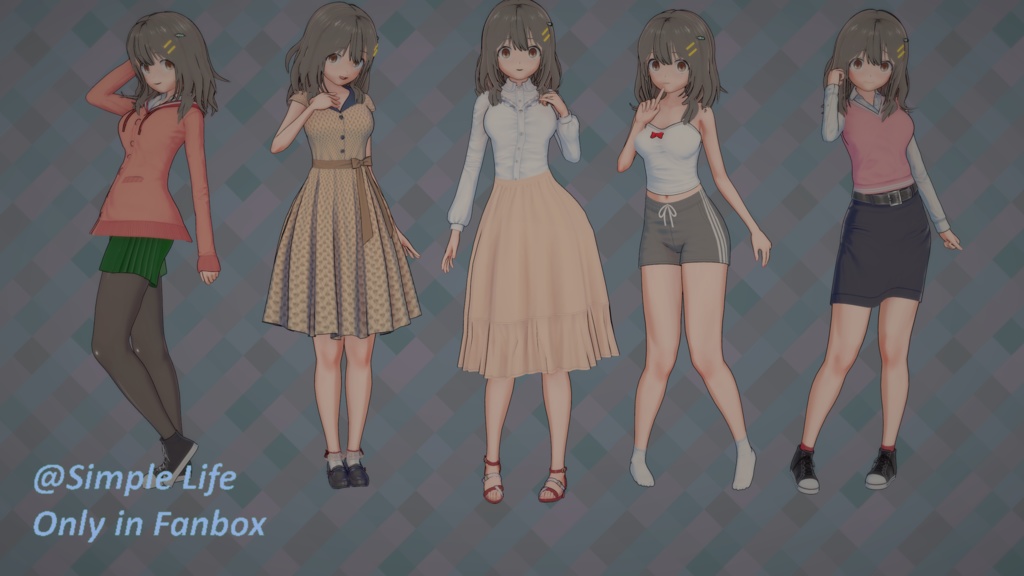 【コイカツ / Koikatsu】Character Card キャラクターカード---日々は過ぎれど飯うまし---河合 まこ(Kawai Mako)