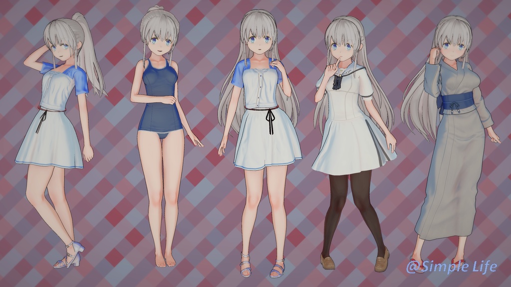 【コイカツ / Koikatsu】Character Card キャラクターカード---サマポケ---鳴瀬 しろは （Naruse Shiroha）