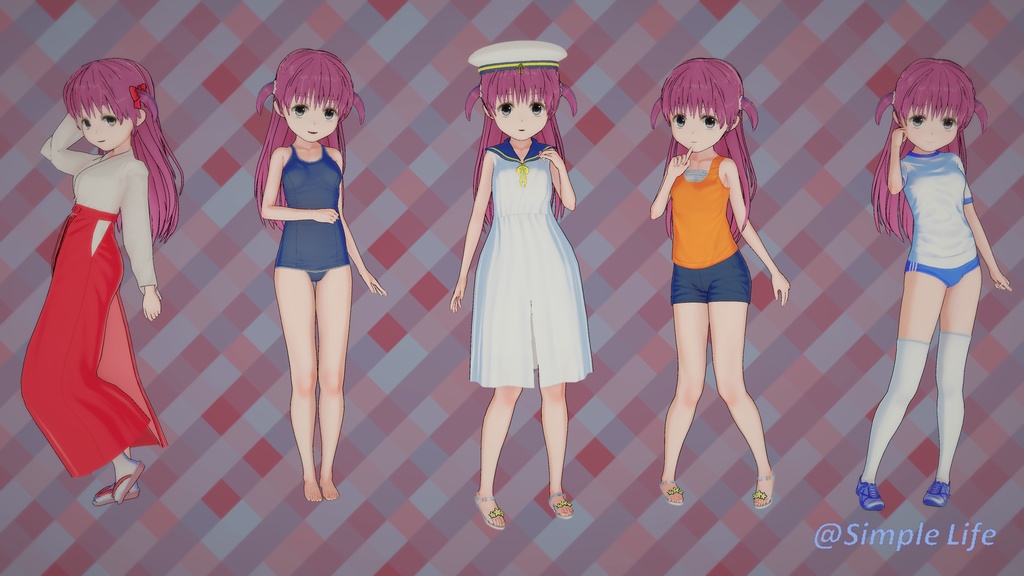 【コイカツ / Koikatsu】Character Card キャラクターカード---サマポケ---加藤 うみ （Katou Umi）