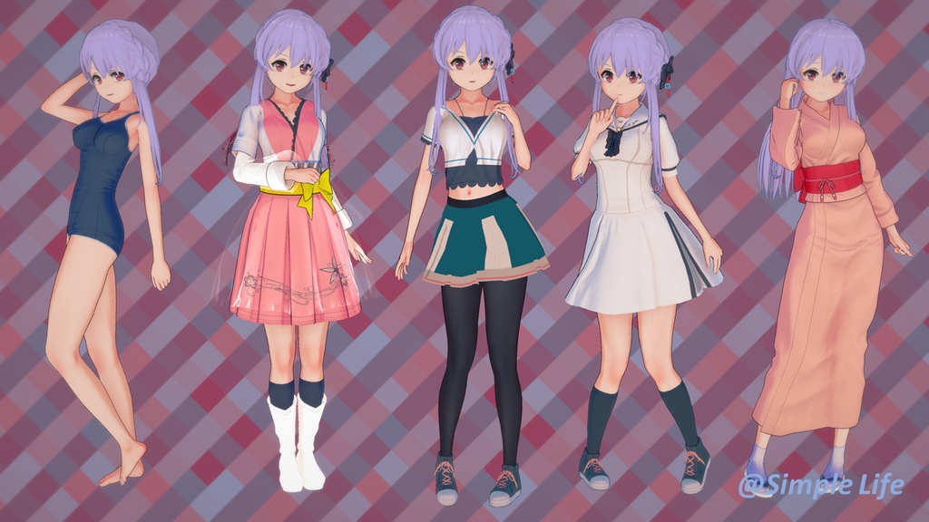 【コイカツ / Koikatsu】Character Card キャラクターカード---サマポケ---空門 蒼 (Sorakado Ao)