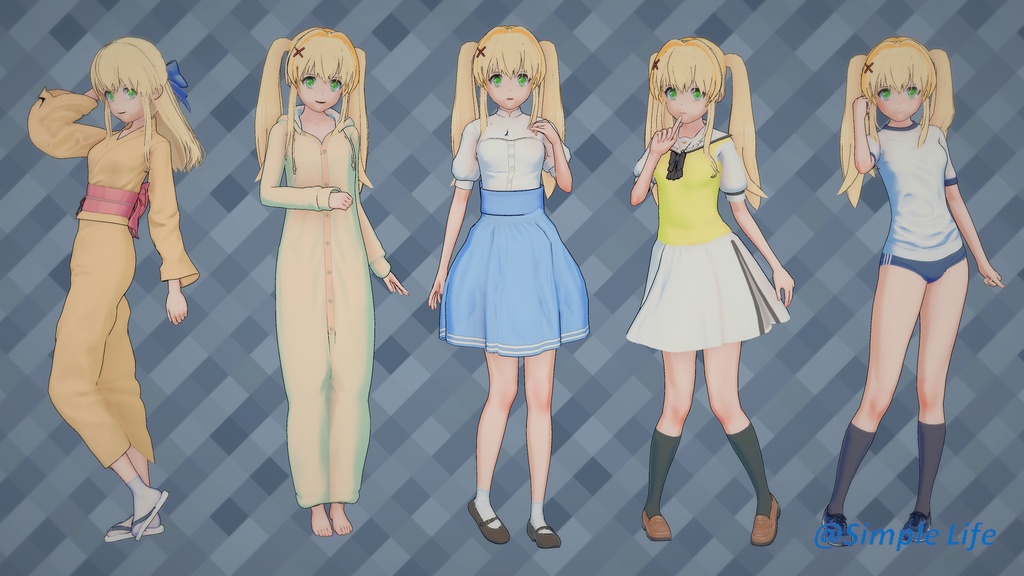 【コイカツ / Koikatsu】Character Card キャラクターカード---サマポケ---紬 ヴェンダース (Tsumugi Wenders)