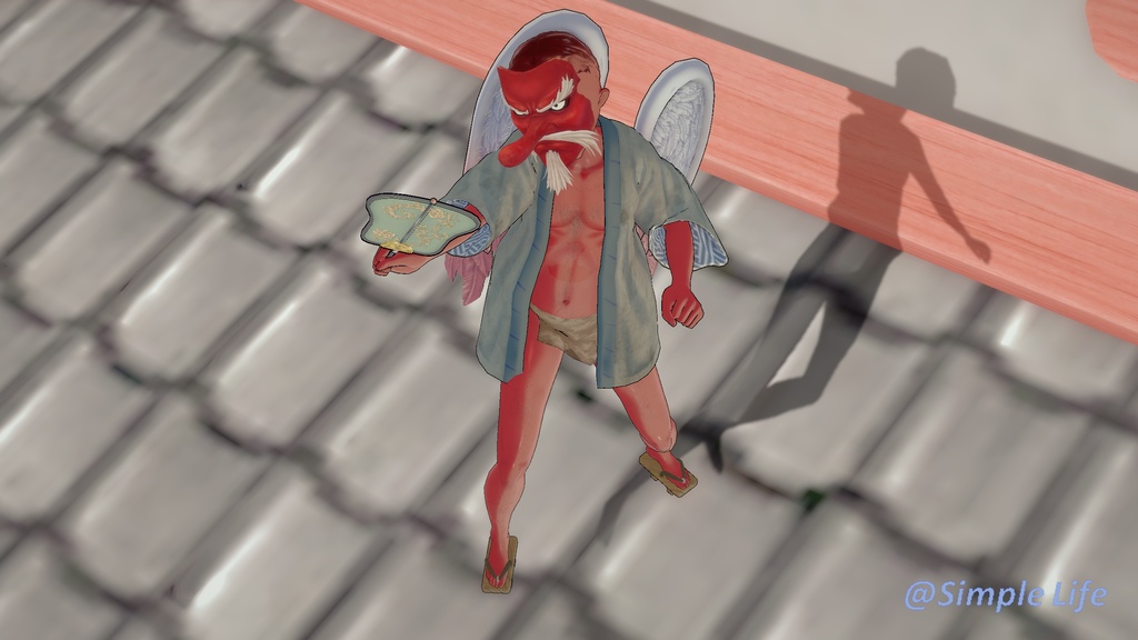 【コイカツ / Koikatsu】Character Card キャラクターカード---天狗-紅 (Tengu-red)