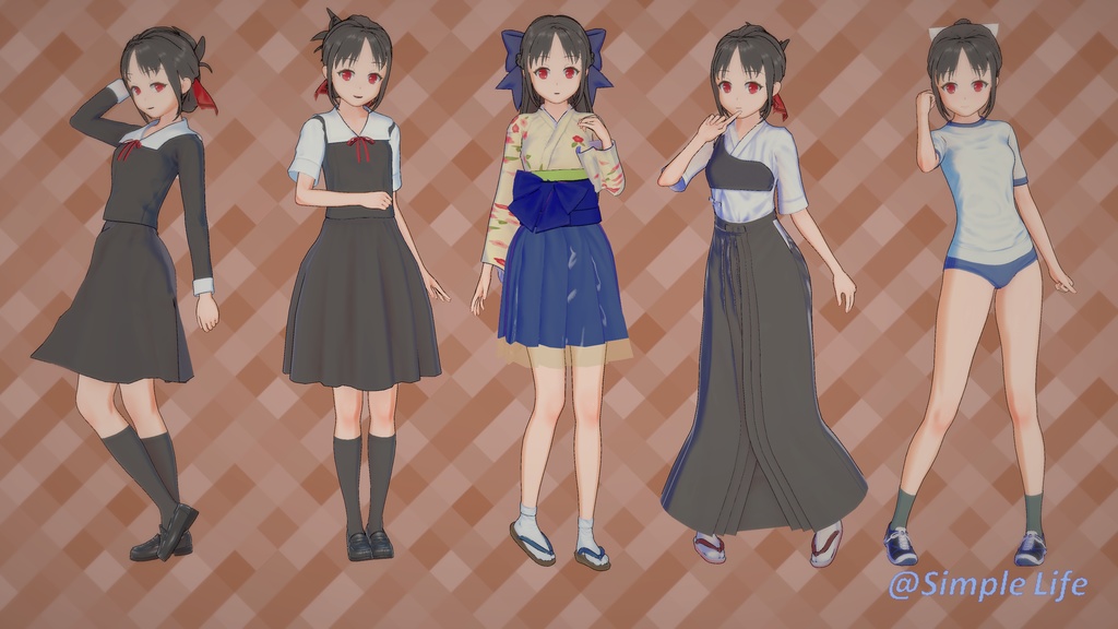 【コイカツ / Koikatsu】Character Card キャラクターカード---四宮かぐや(Kaguya Shinomiya)